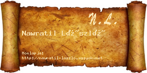 Nawratil László névjegykártya